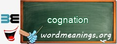 WordMeaning blackboard for cognation